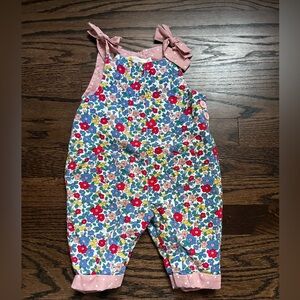 Baby Boden - floral dungarees Size 3-6 months
